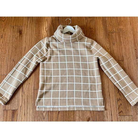 J.Crew windowpane fleece lined turtleneck sweater M - Picture 8 of 8